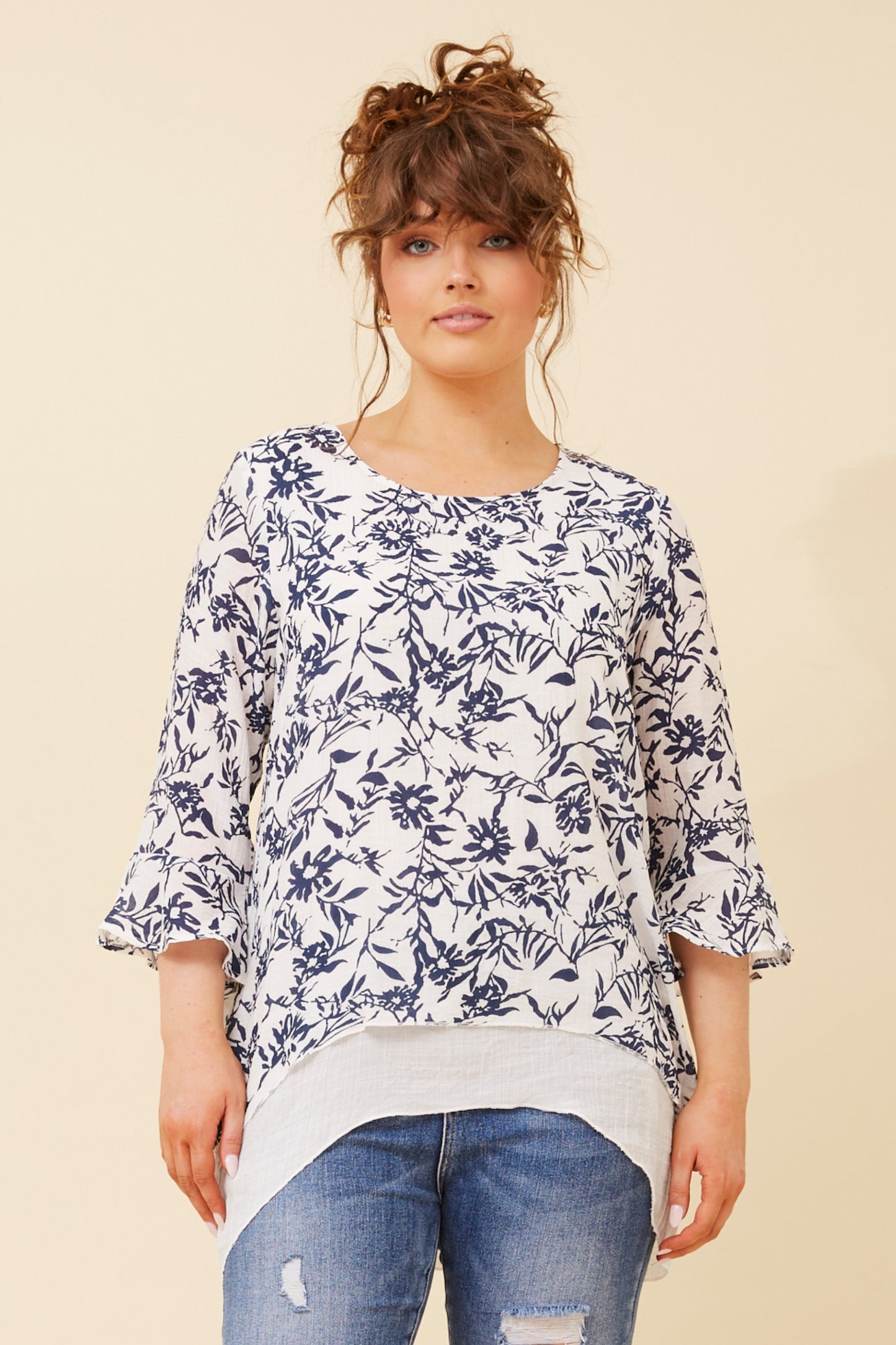 Leon Double Layer Top Navy T517327
