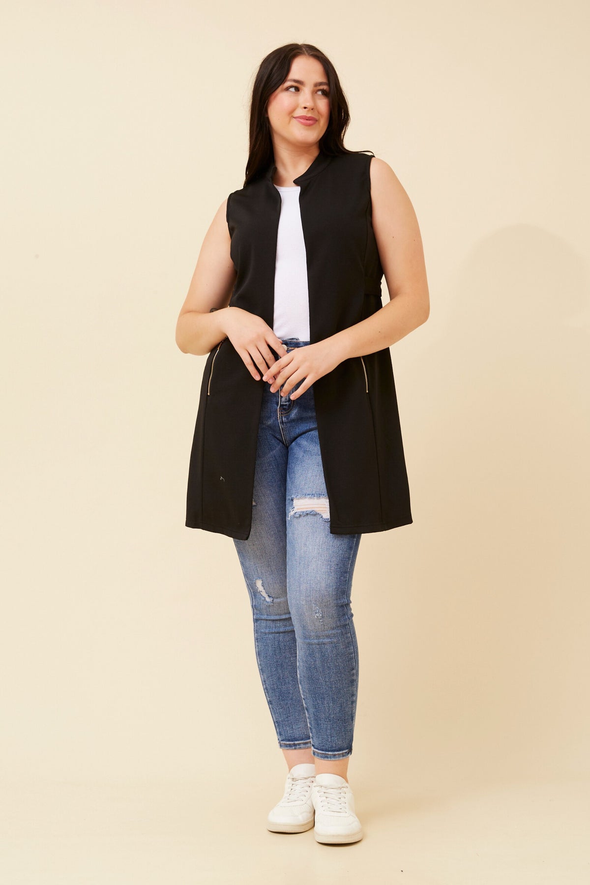 Zuri Longline Vest V731805 Black