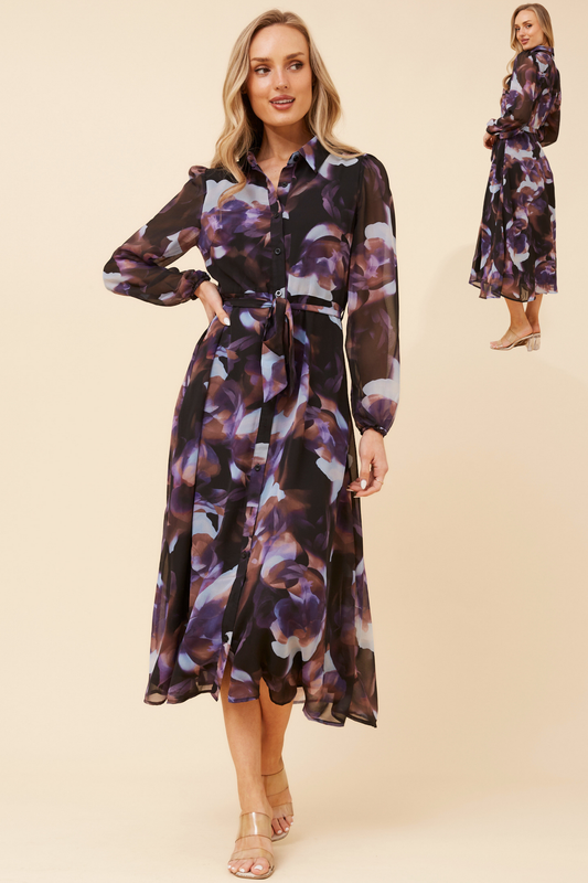 Emberly Floral Dress D737307 Multi Purple