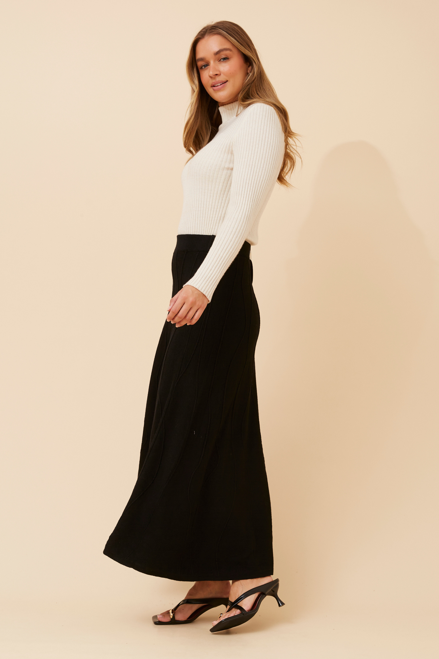 Bray Knitted Skirt KS525909 Black