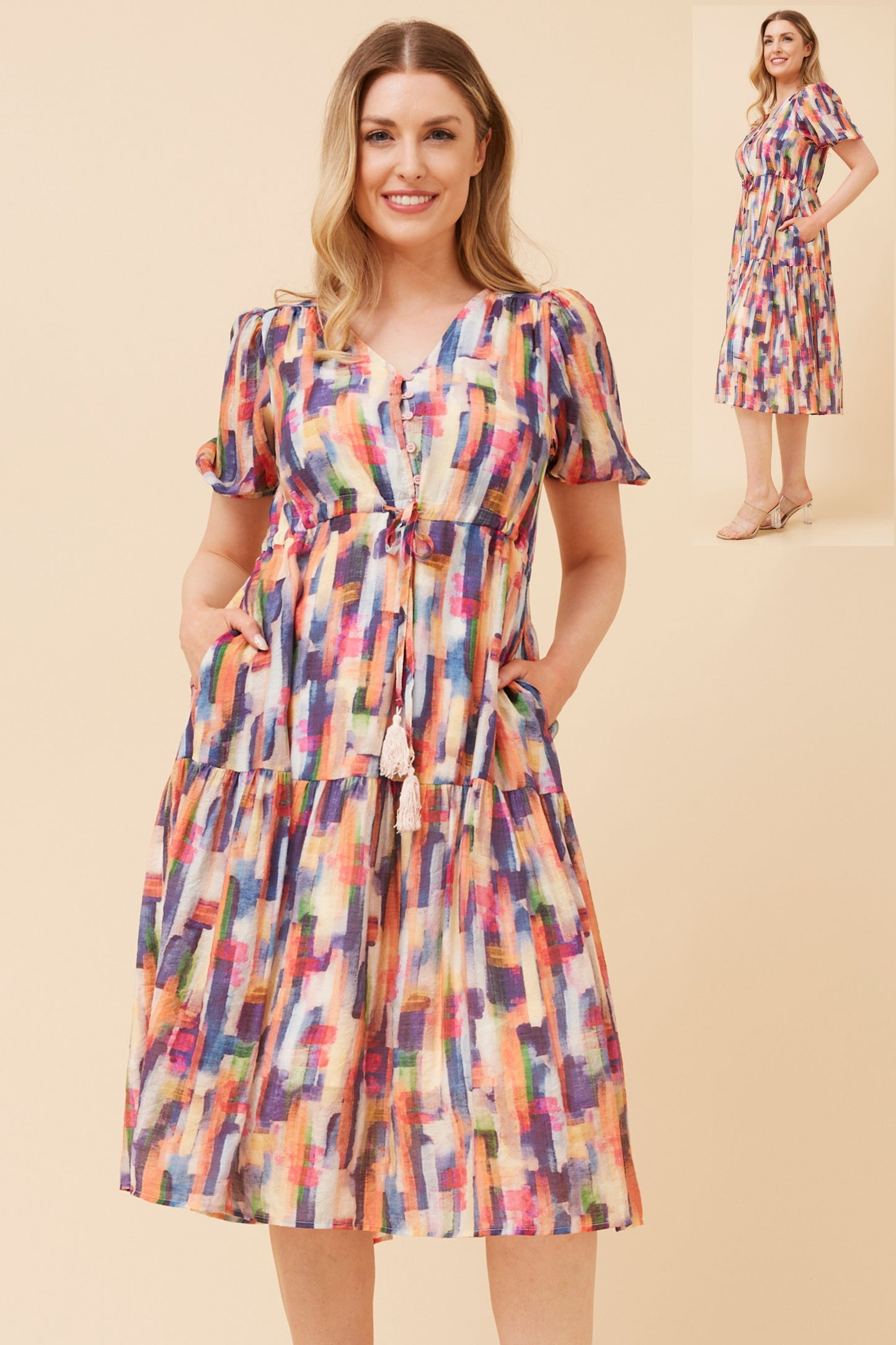 Mavina Abstract Boho Dress - D525603