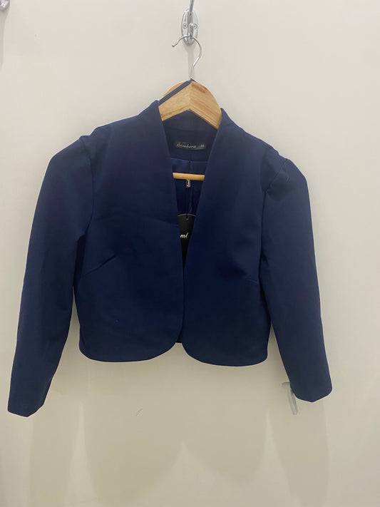 Amber Solid Blazer SB3218 Navy