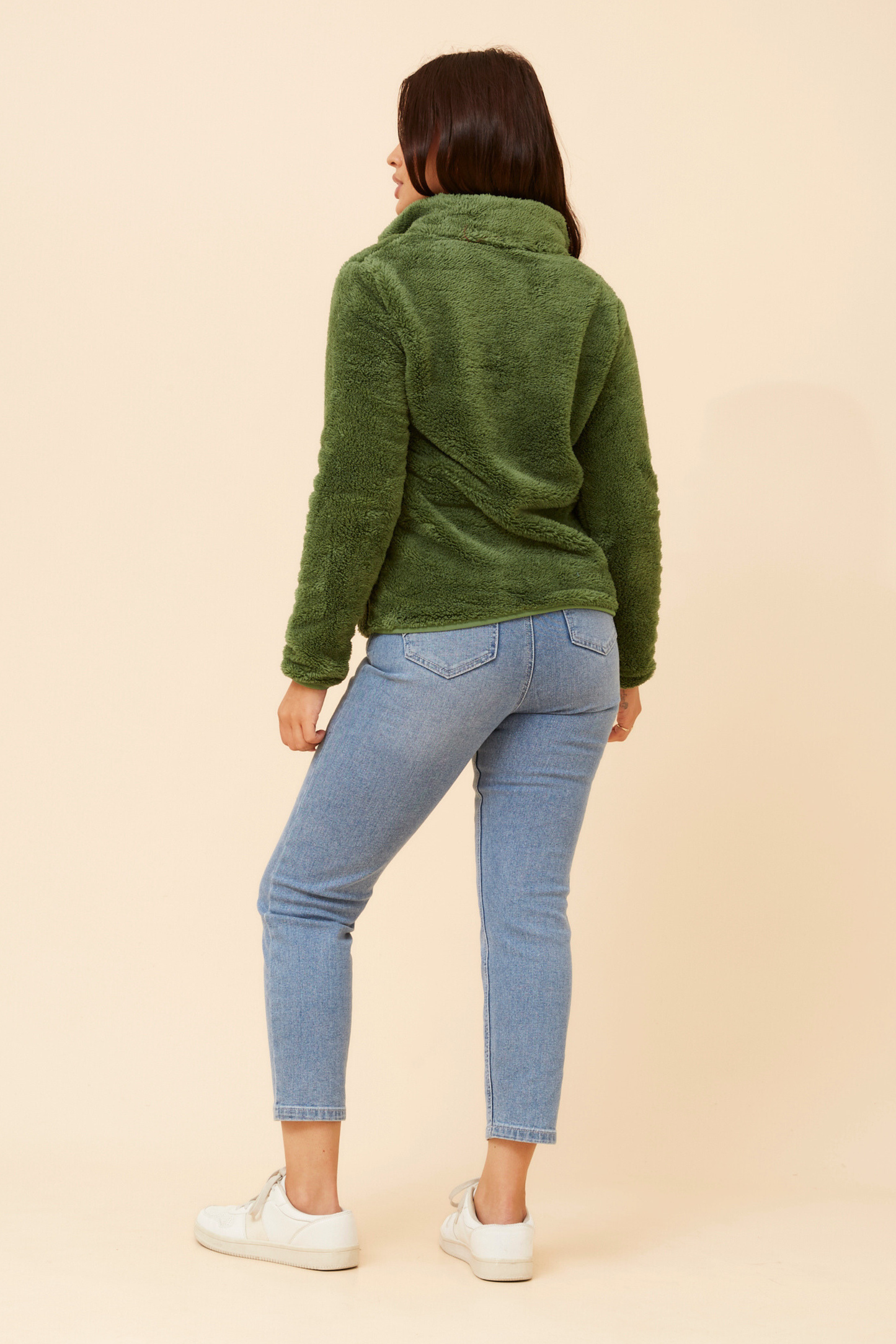 Front FAUX FUR Jacket- Artichoke J508971