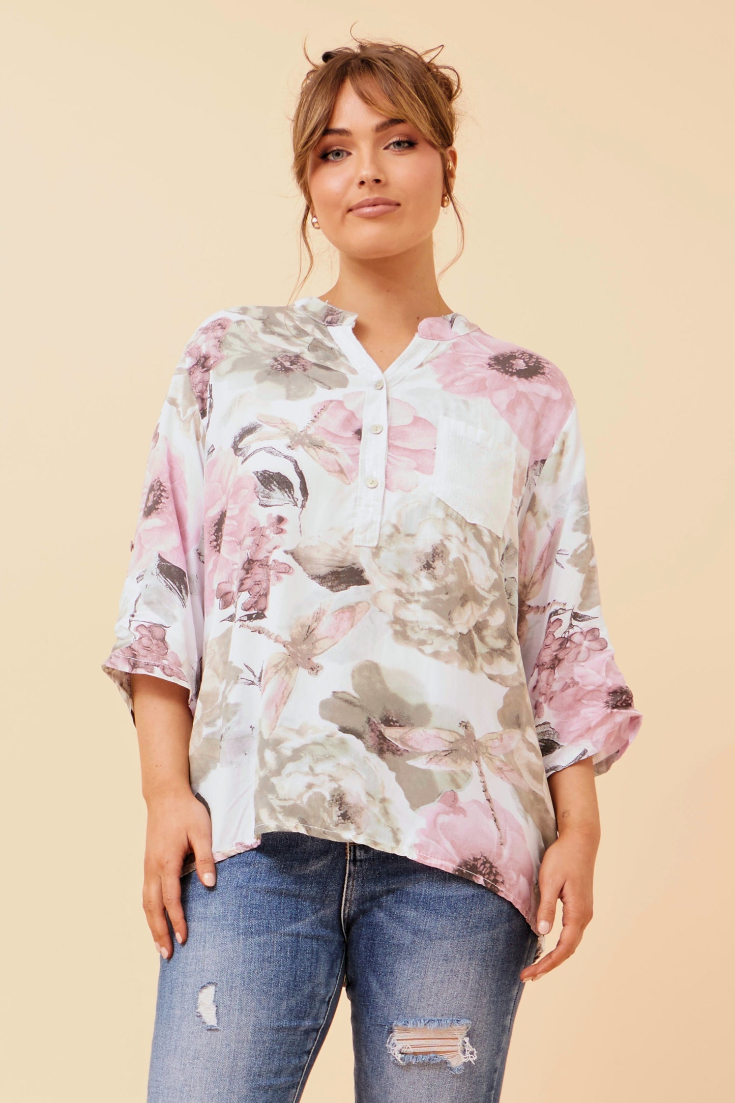 Mireille Italian Floral Top T524359