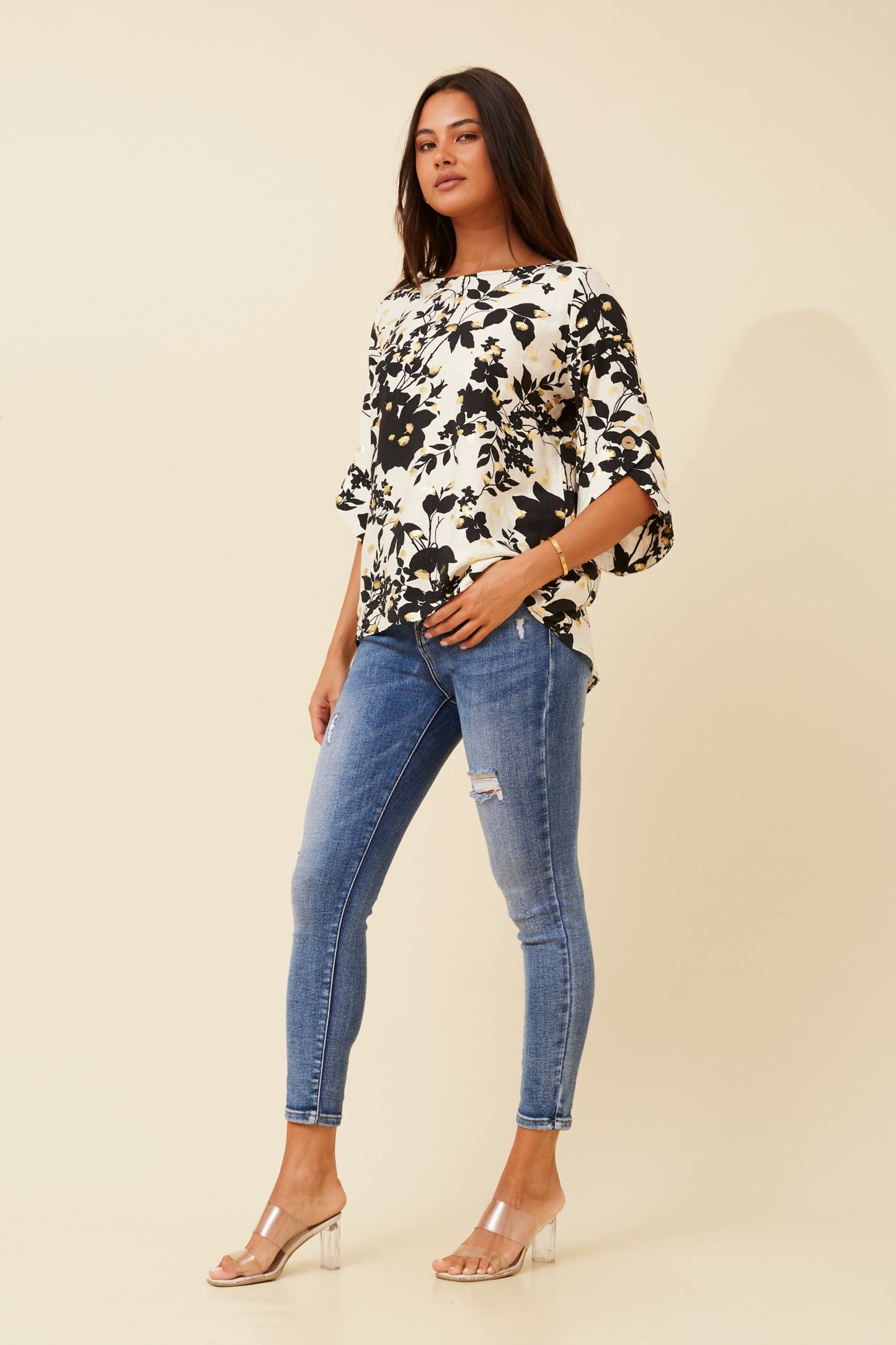 Tobi Foil Printed Top T733633