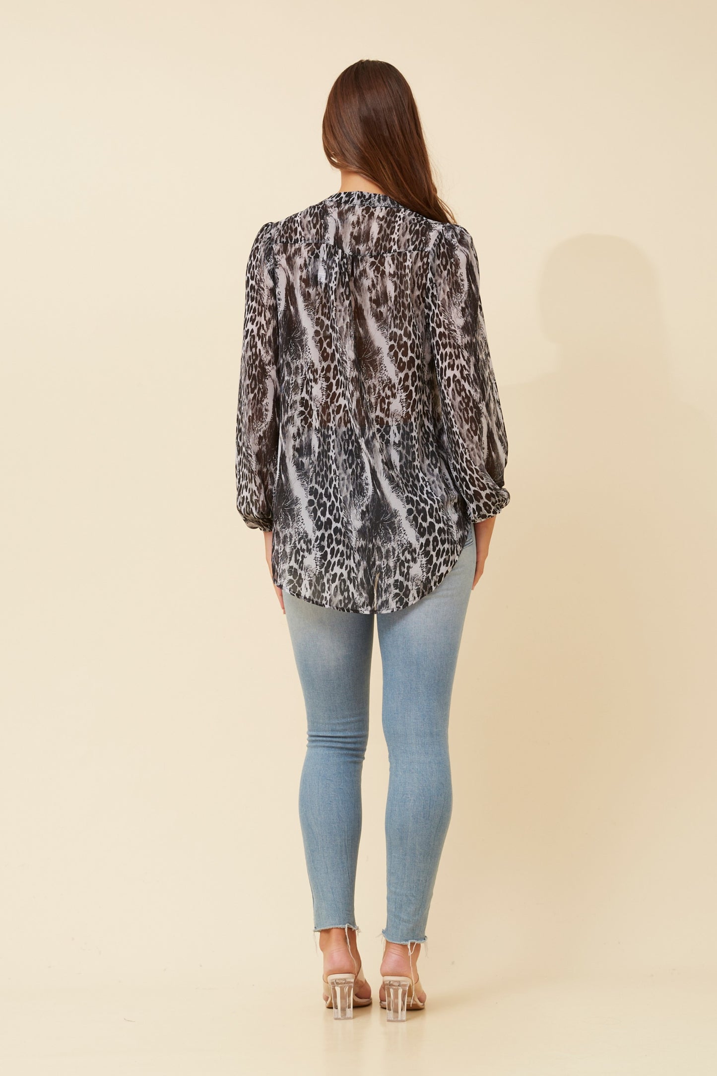 Freda Animal Print Blouse T522370 Multi Black