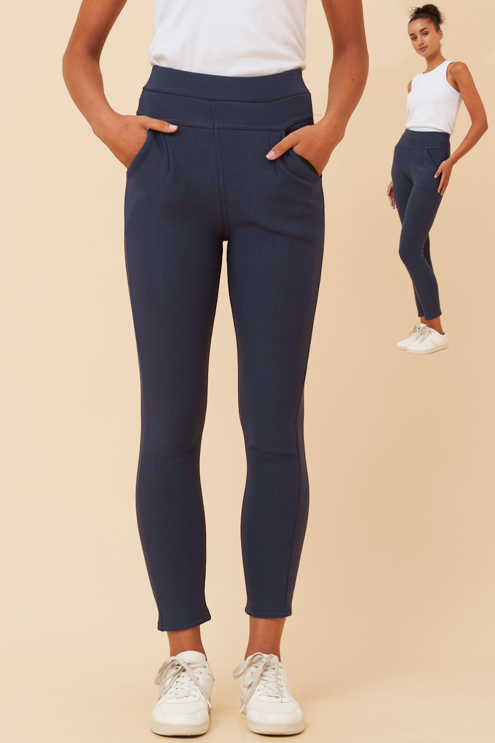 Fleece Leggings Navy LG515679