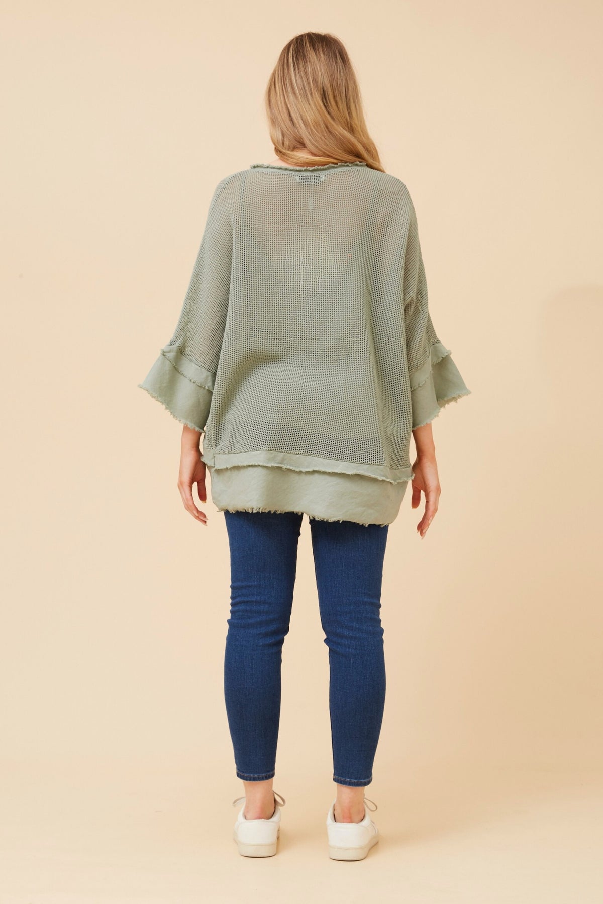 Miya Mesh Italian Top T522434 Sage