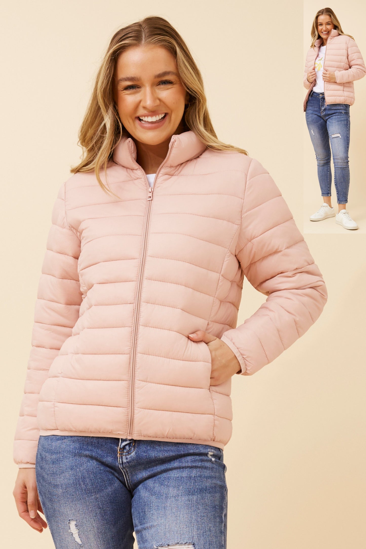 Coco Puffer Jacekt J734294 Pink