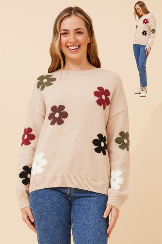 Florance Knit Jumper Oatmeal KP515719
