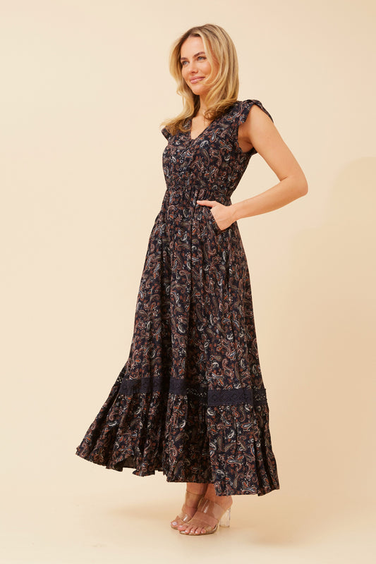 Indi Flower Print Maxi Dress - D523236