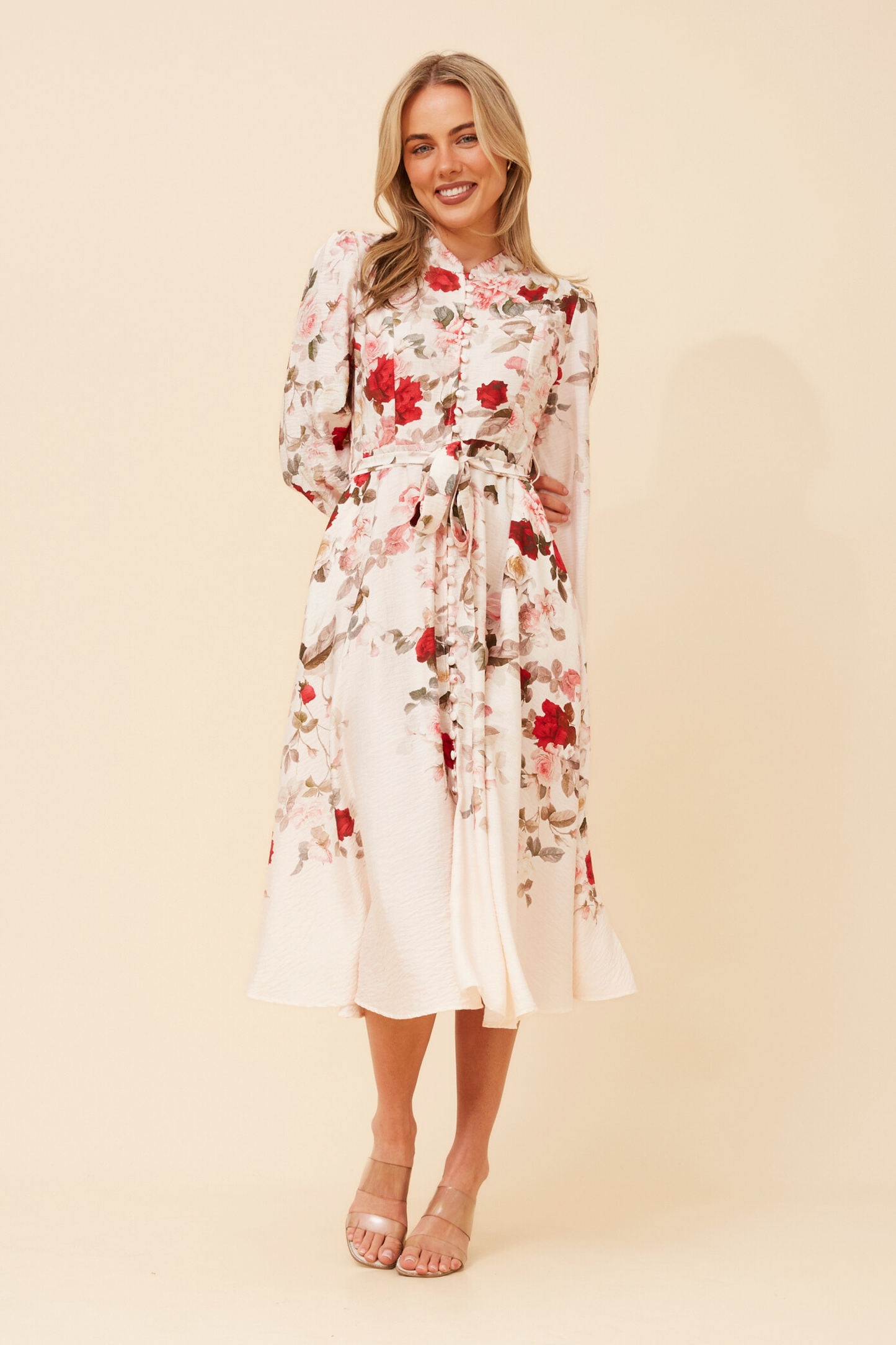 Estelle Floral Party Dress D735808 White