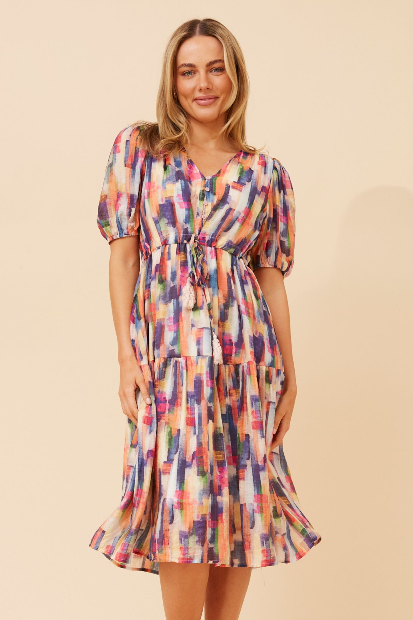 Mavina Abstract Boho Dress - D525603