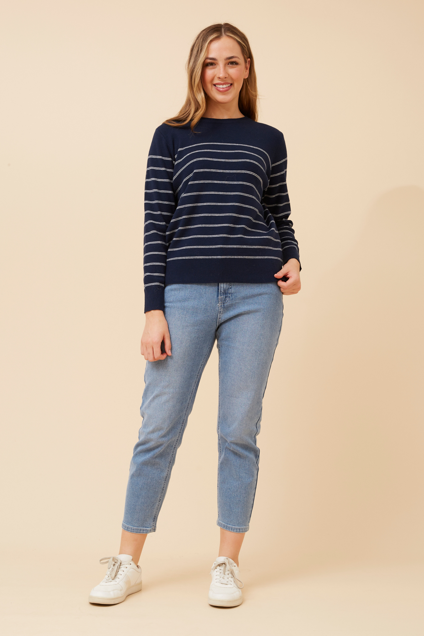 Rhina Stripe KnitKP735298 Navy/White