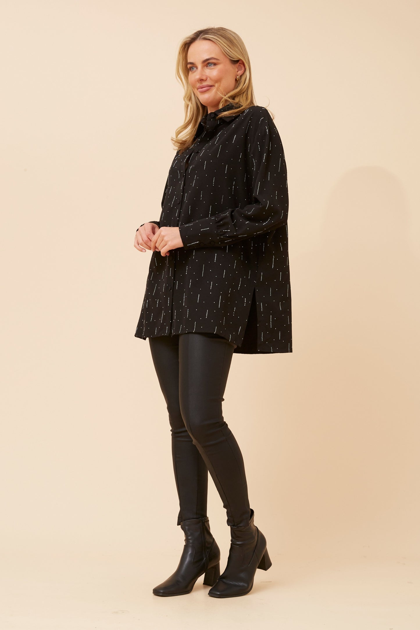 Eiza Sequin Shirt T734124 Black