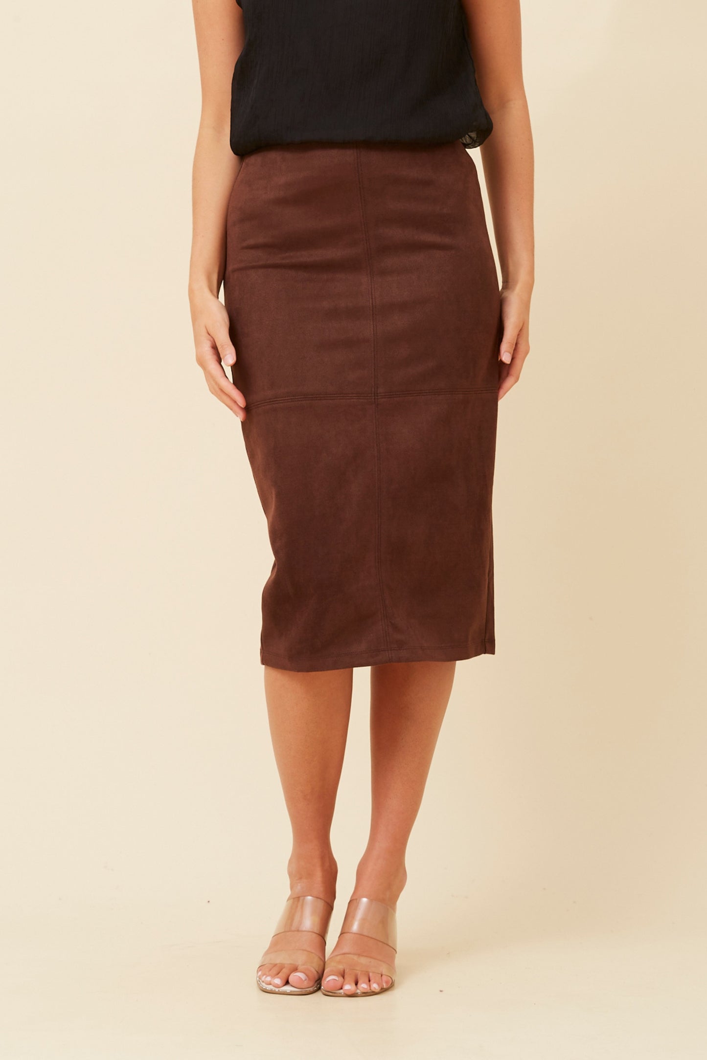 Ira Suede Skirt S522588 Chocolate