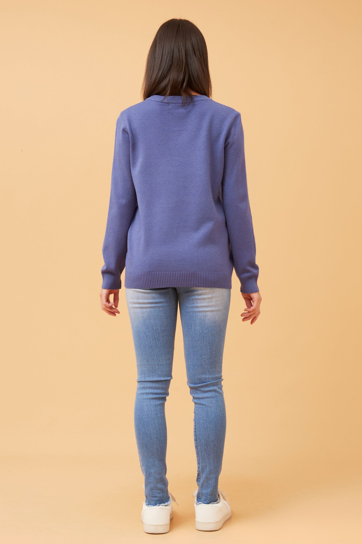 Angie Floral Embellished Knit Indigo KP519089
