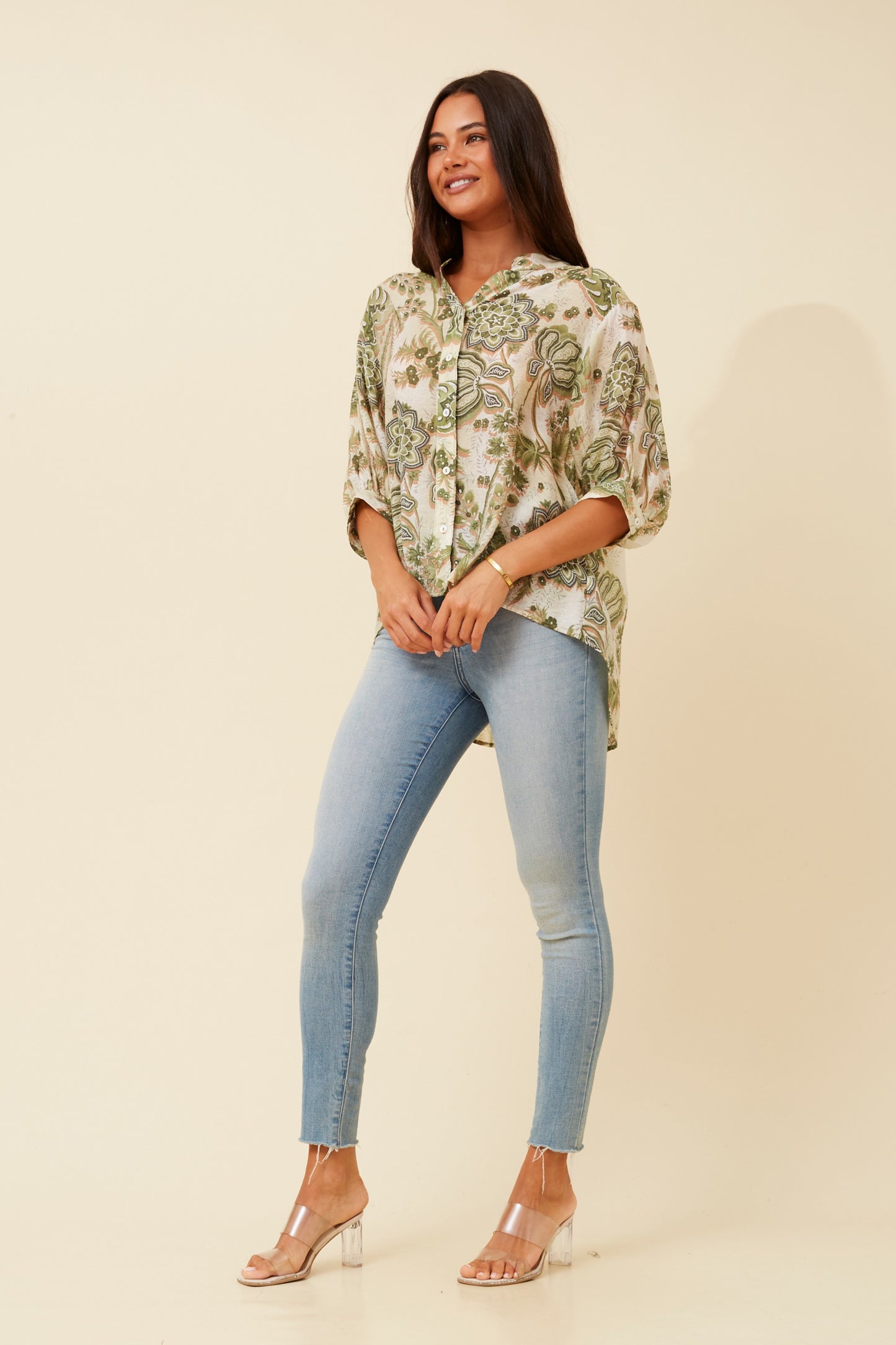 Rosa Floral Print Shirt- T523074