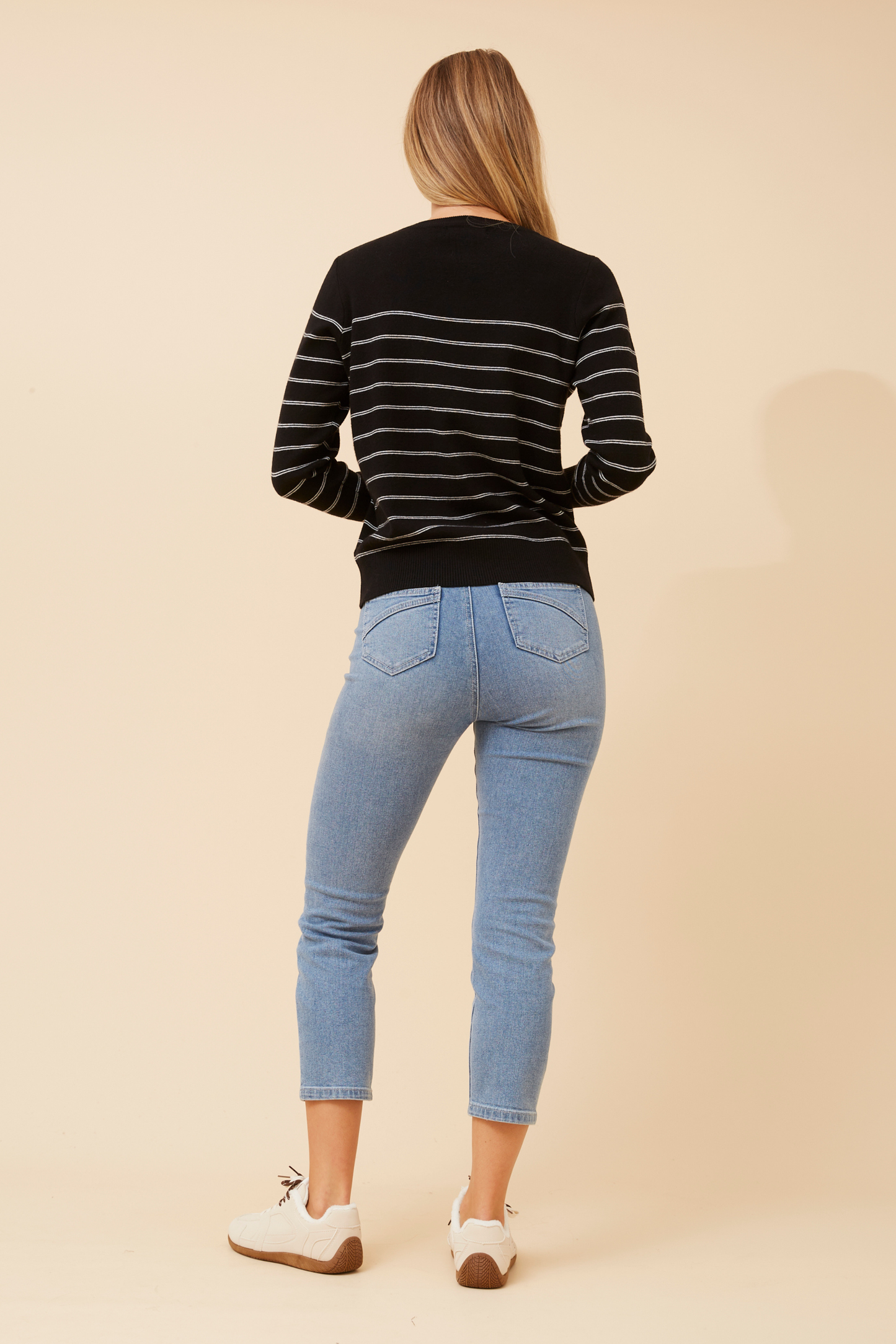 Rhina Stripe Knit KP735298 Black/White