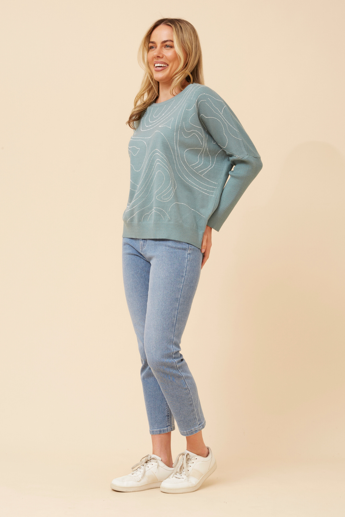 Rylin Diamante Knit Kp177129 Sage