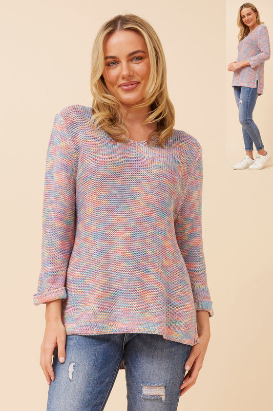 Nikki V neck Knit Pullover KP518969