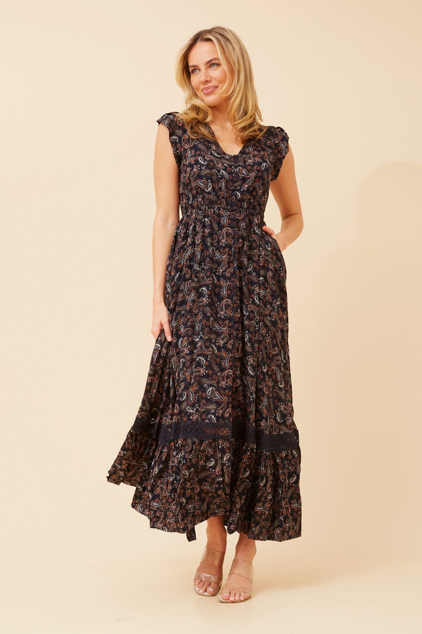 Indi Flower Print Maxi Dress - D523236