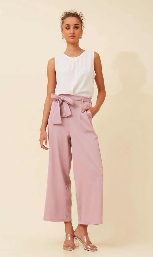 Nola Paper Bag Pants P521998 Dusty Pink