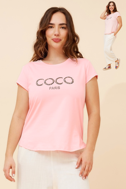 Coco Graphic T-Shirt - T515772 Pale Pink