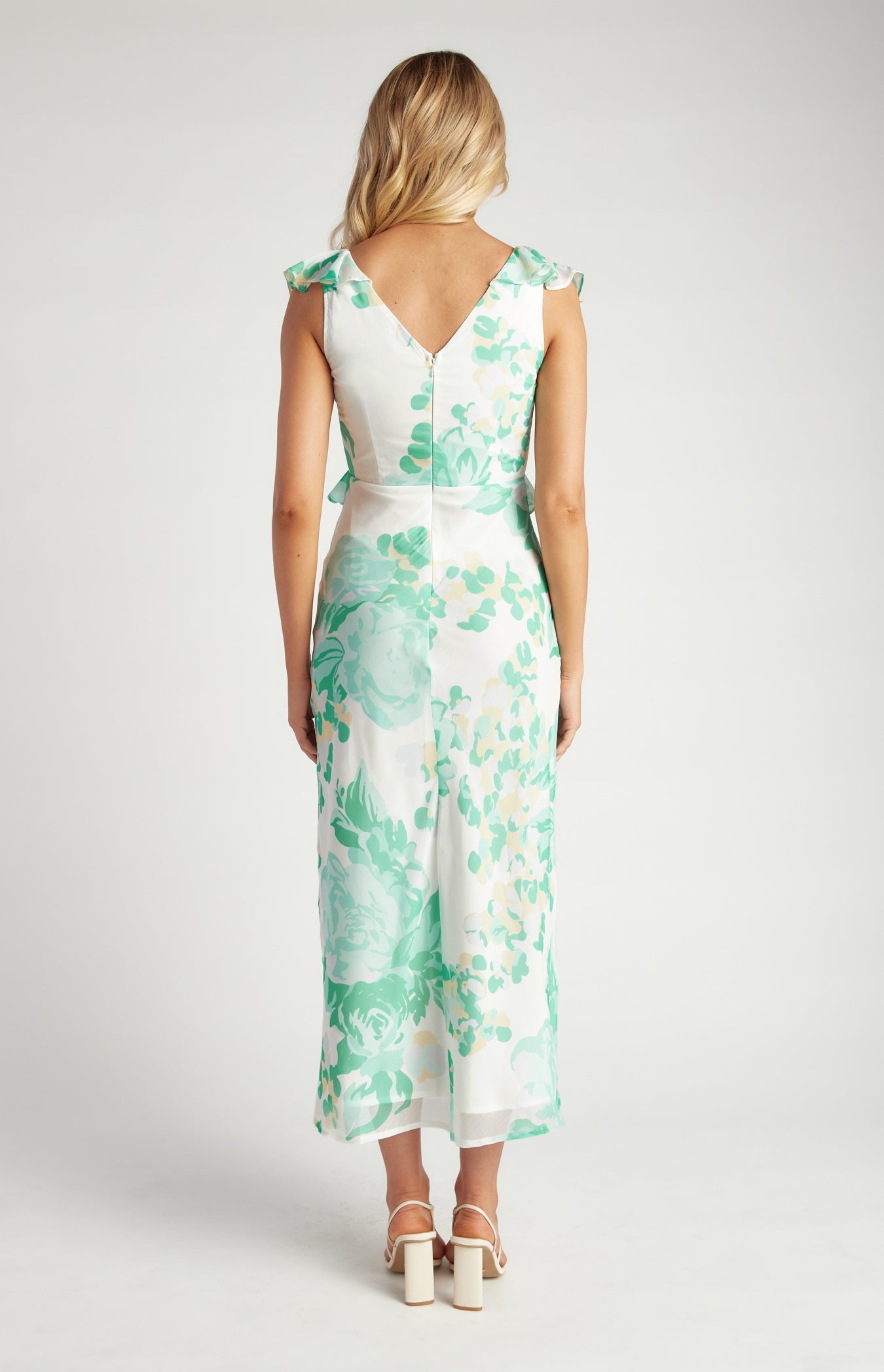 Richie Floral Chiffon Print Midi Dress