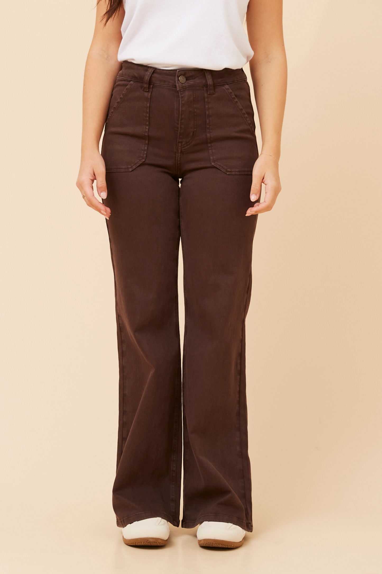 Beatrice  Bootcut Pants P733134 Chocolate