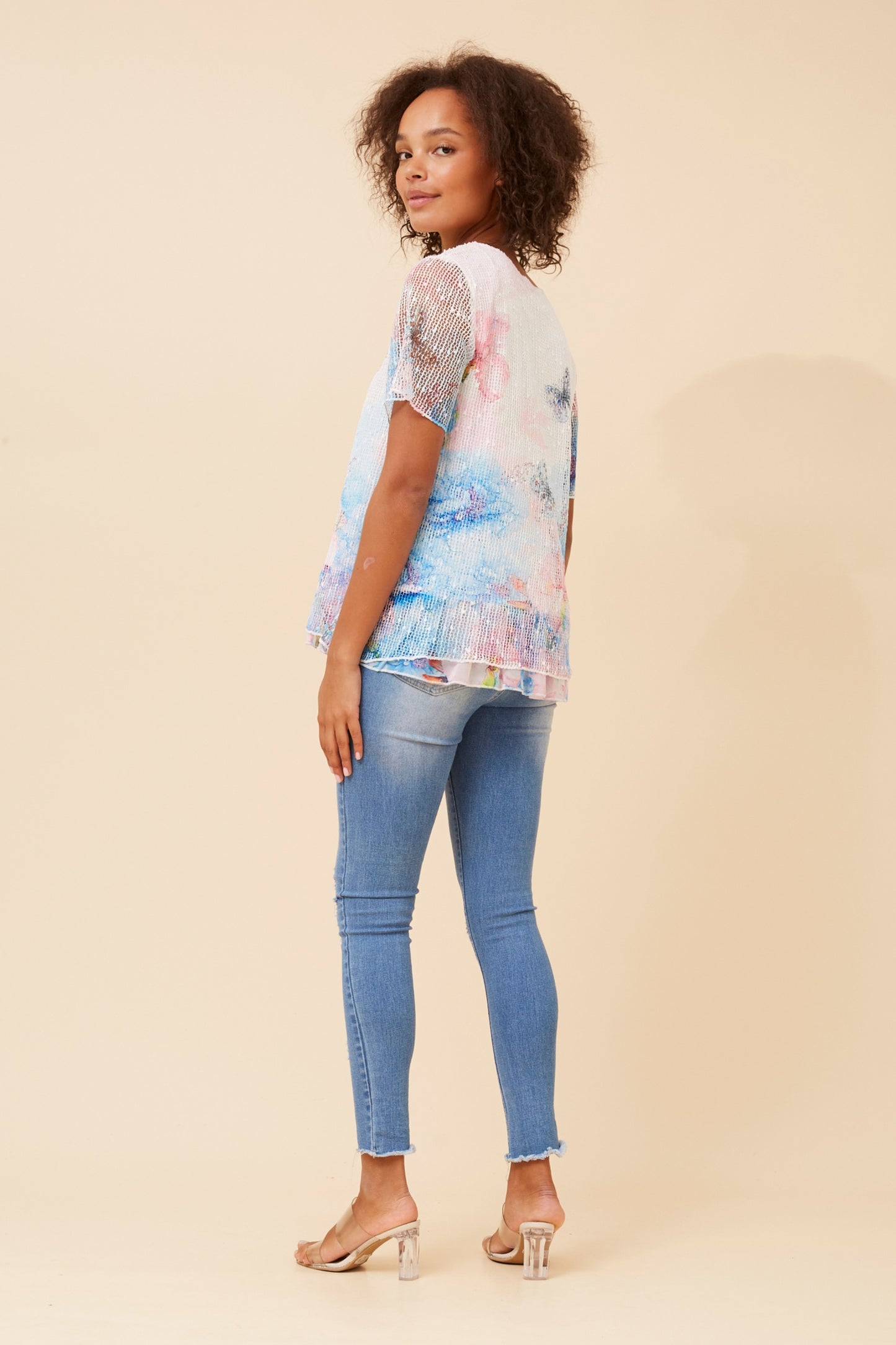 Niki Butterfly Printed Top - T734602