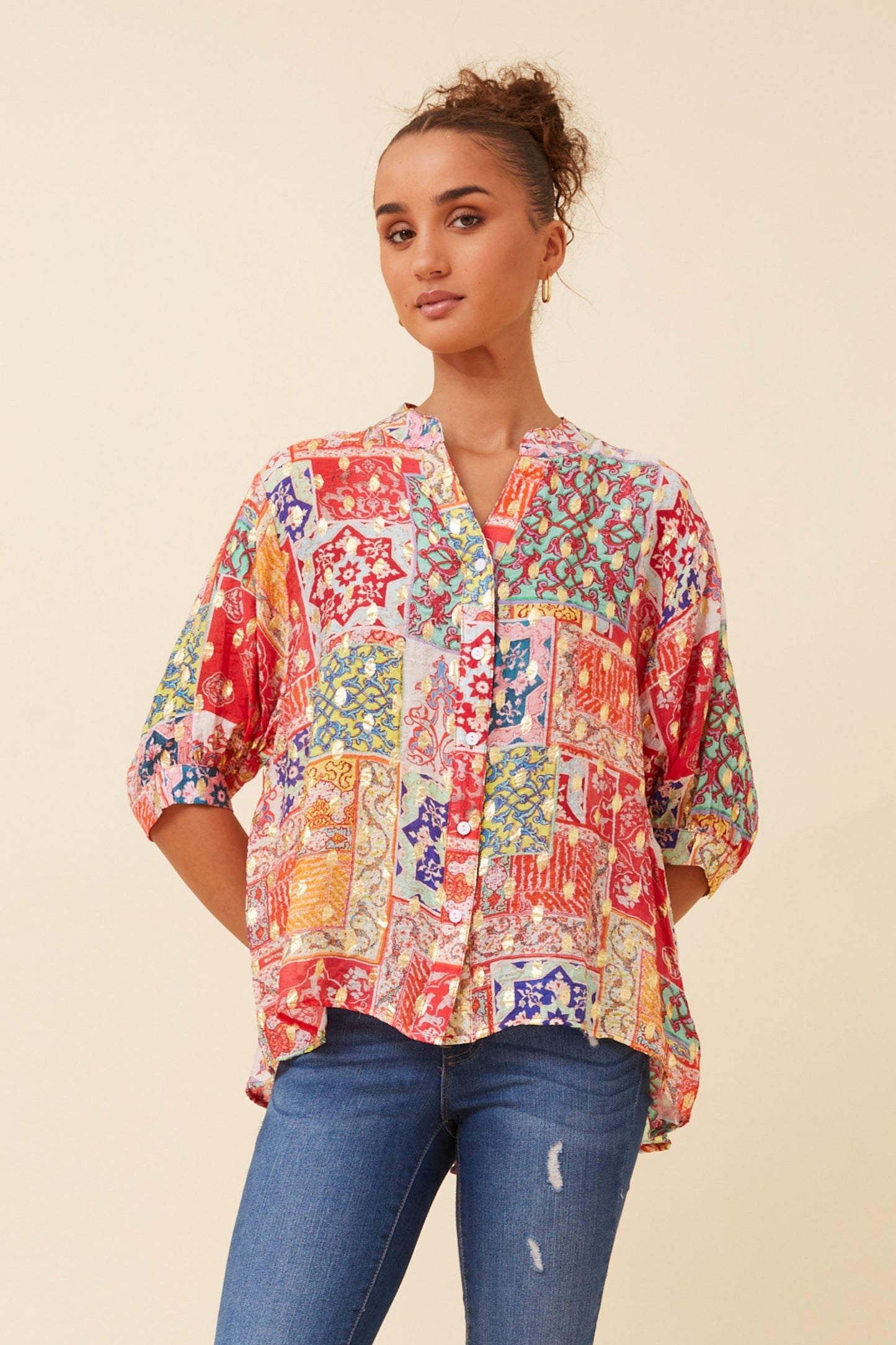 Rosa Shirt with Back Button Detail -  T523156