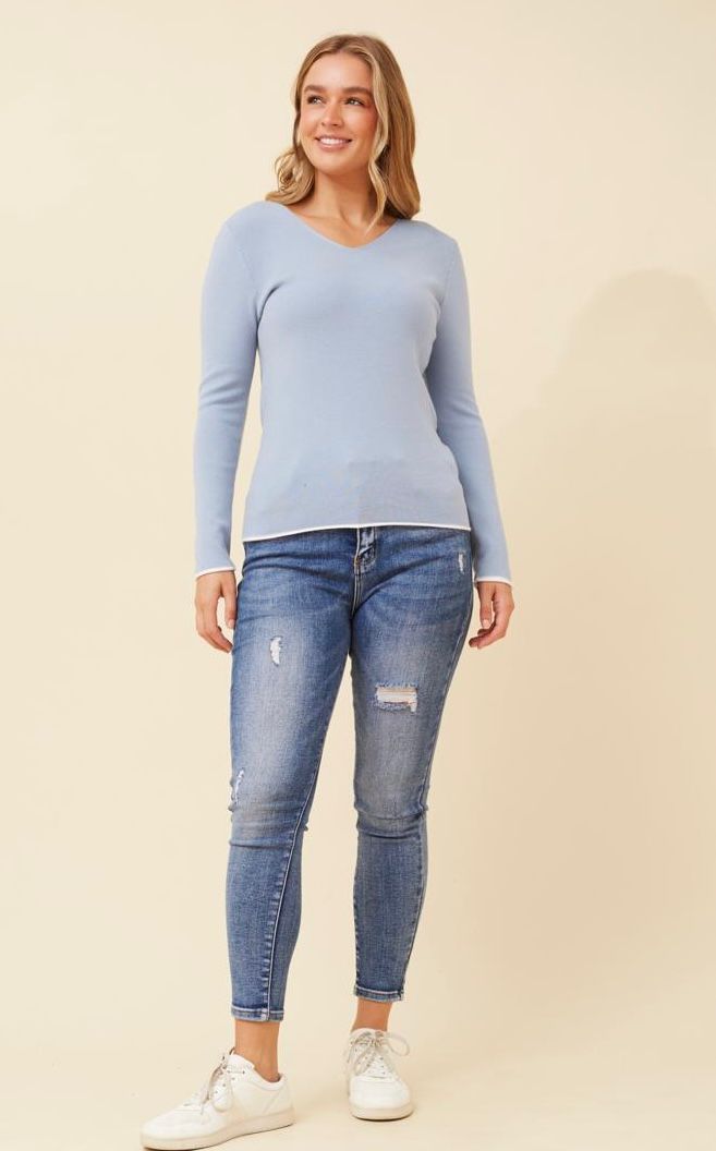 Zela Knit Pullover KP522533 Blue