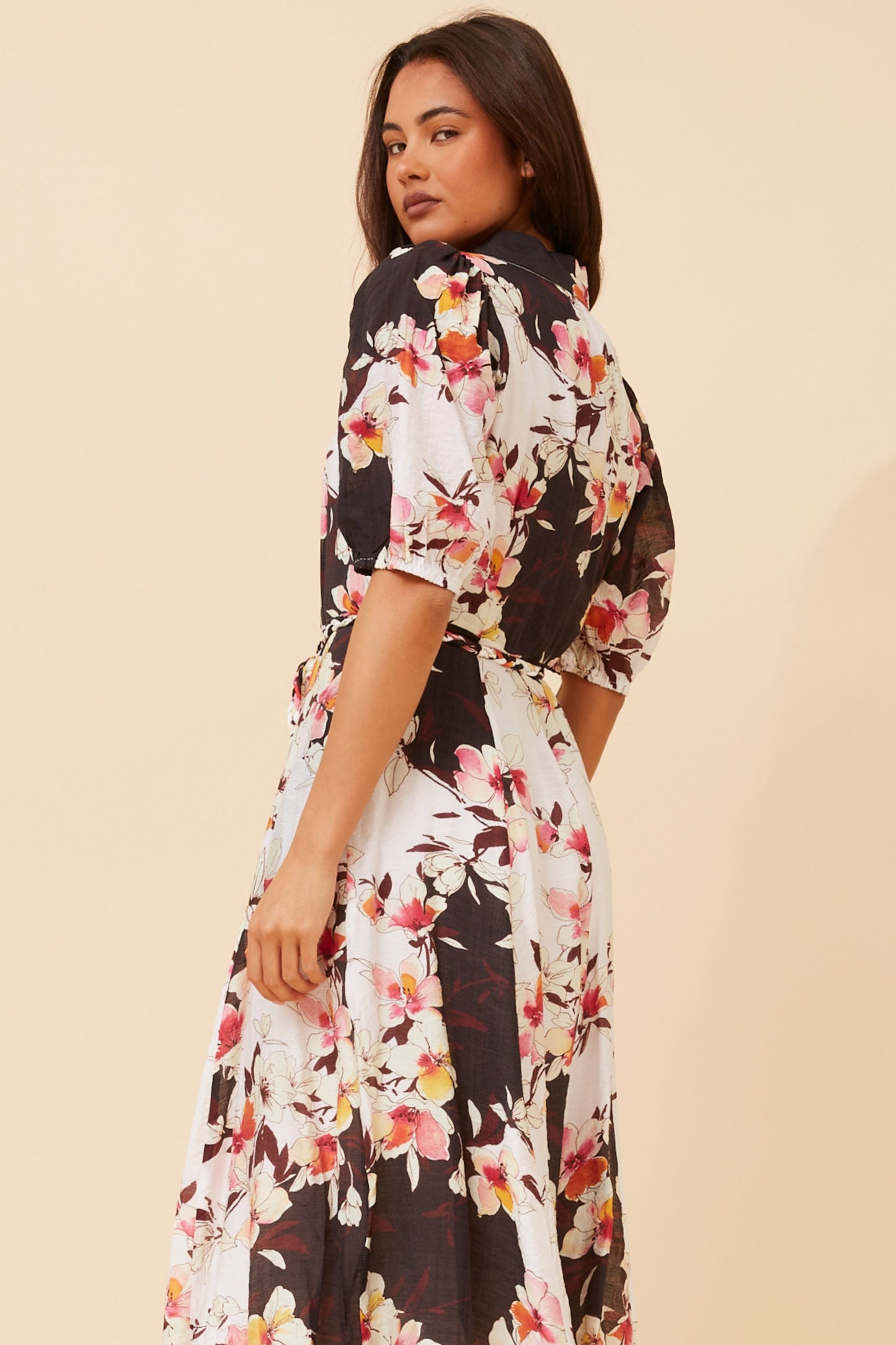 Qira Floral Shirt Dres D524416
