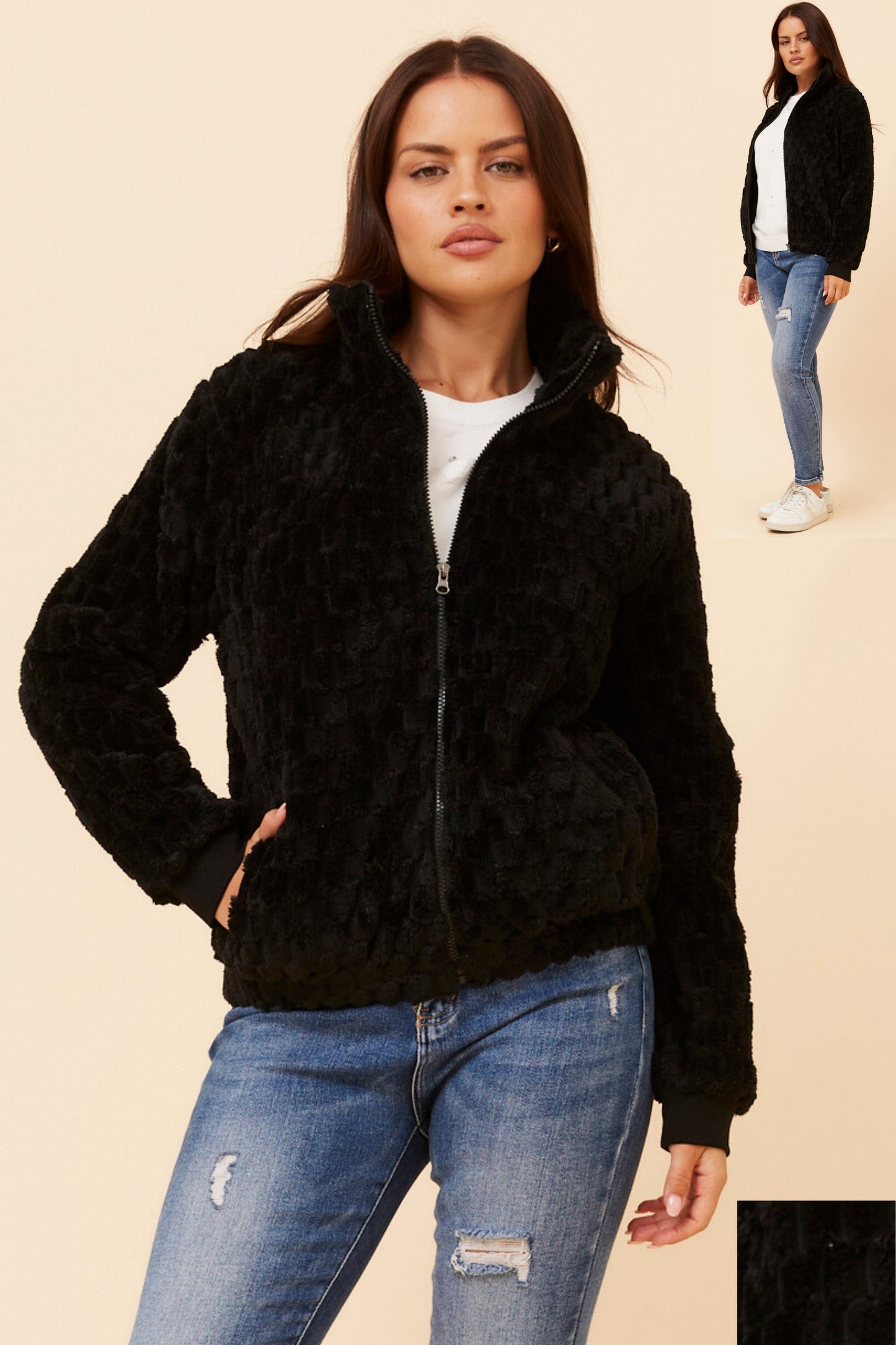 Sorva Faux Jacket J525234 Black