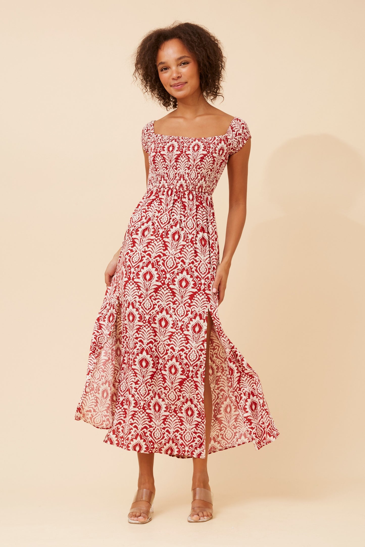 Robin Abstract Print Maxi Dress D523652