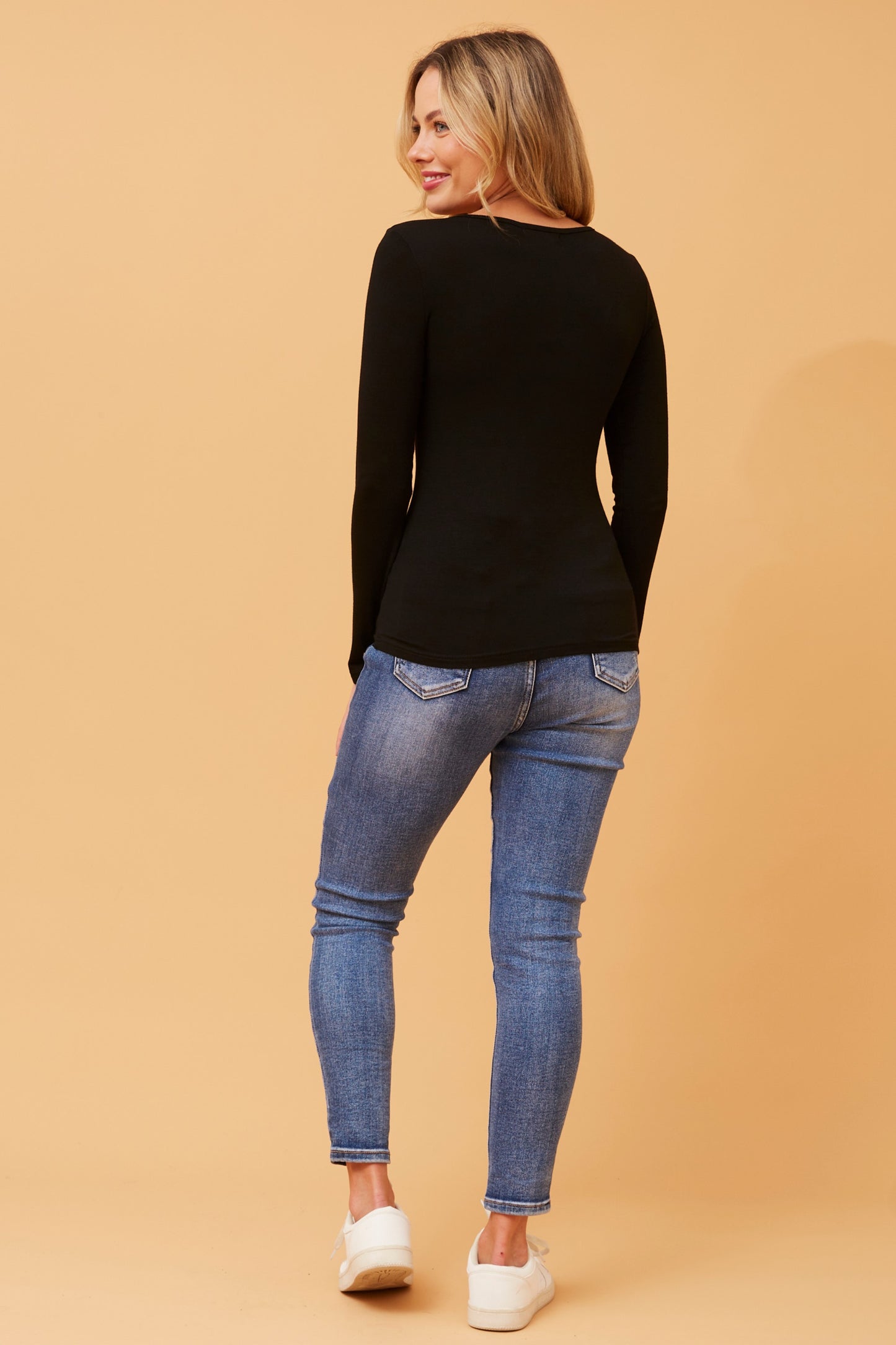 Basic Long Sleeve Top - Black