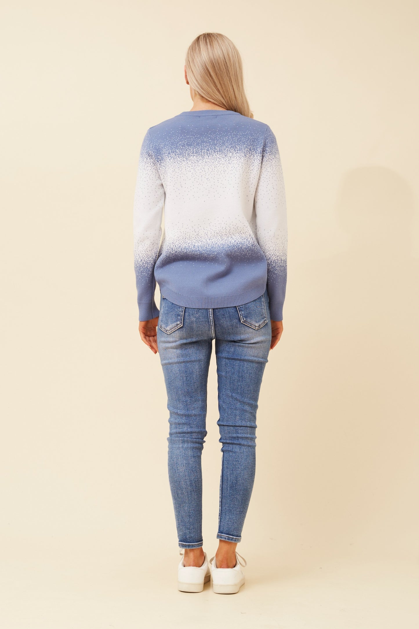 Zeena Pullover with Diamante Details KP522820 Blue