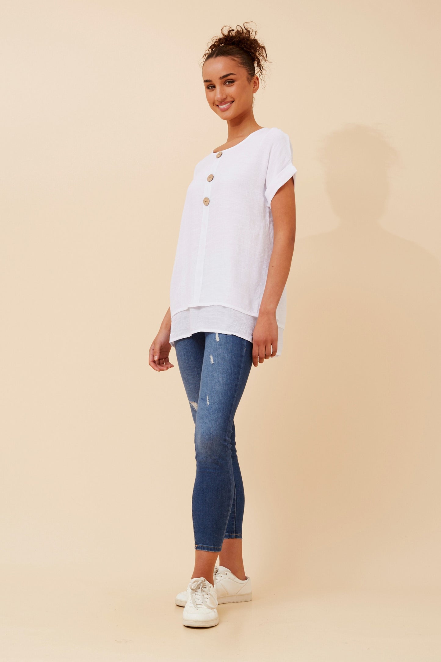 Soraya Double Layer Top T523077 White