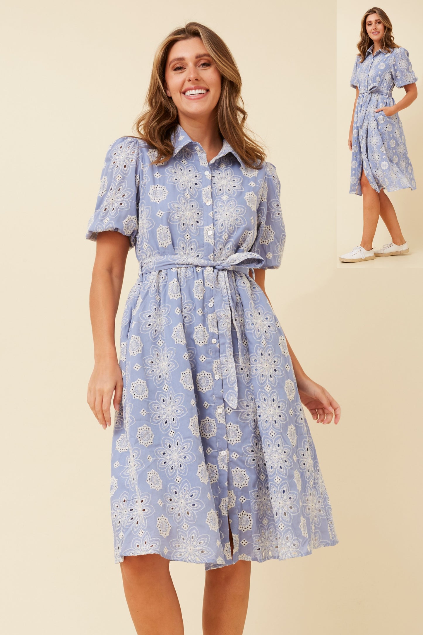 Millie Broderie Shirt Dress D733935