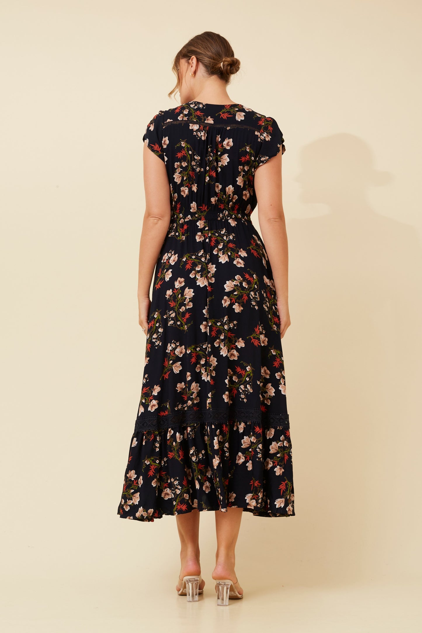 Sascha Floral Print Maxi Dress D519365 Multi Navy