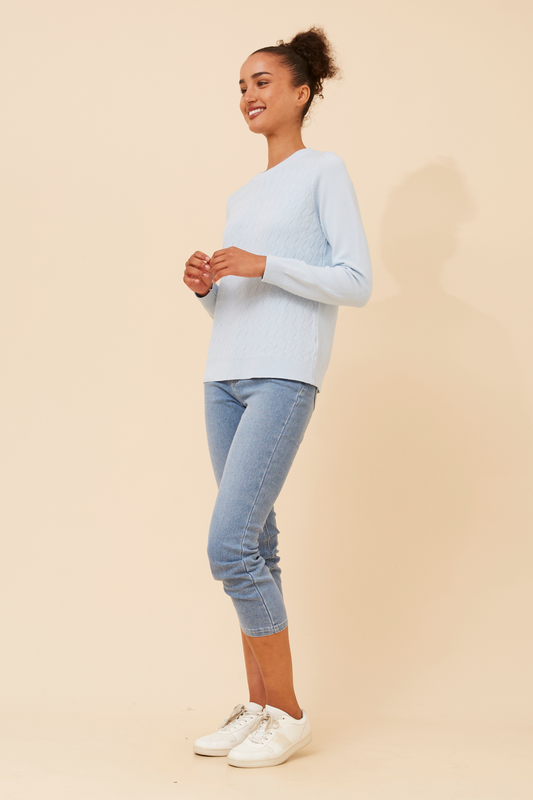 Mason Mini Diamond Pattern Knit Sky KP522514