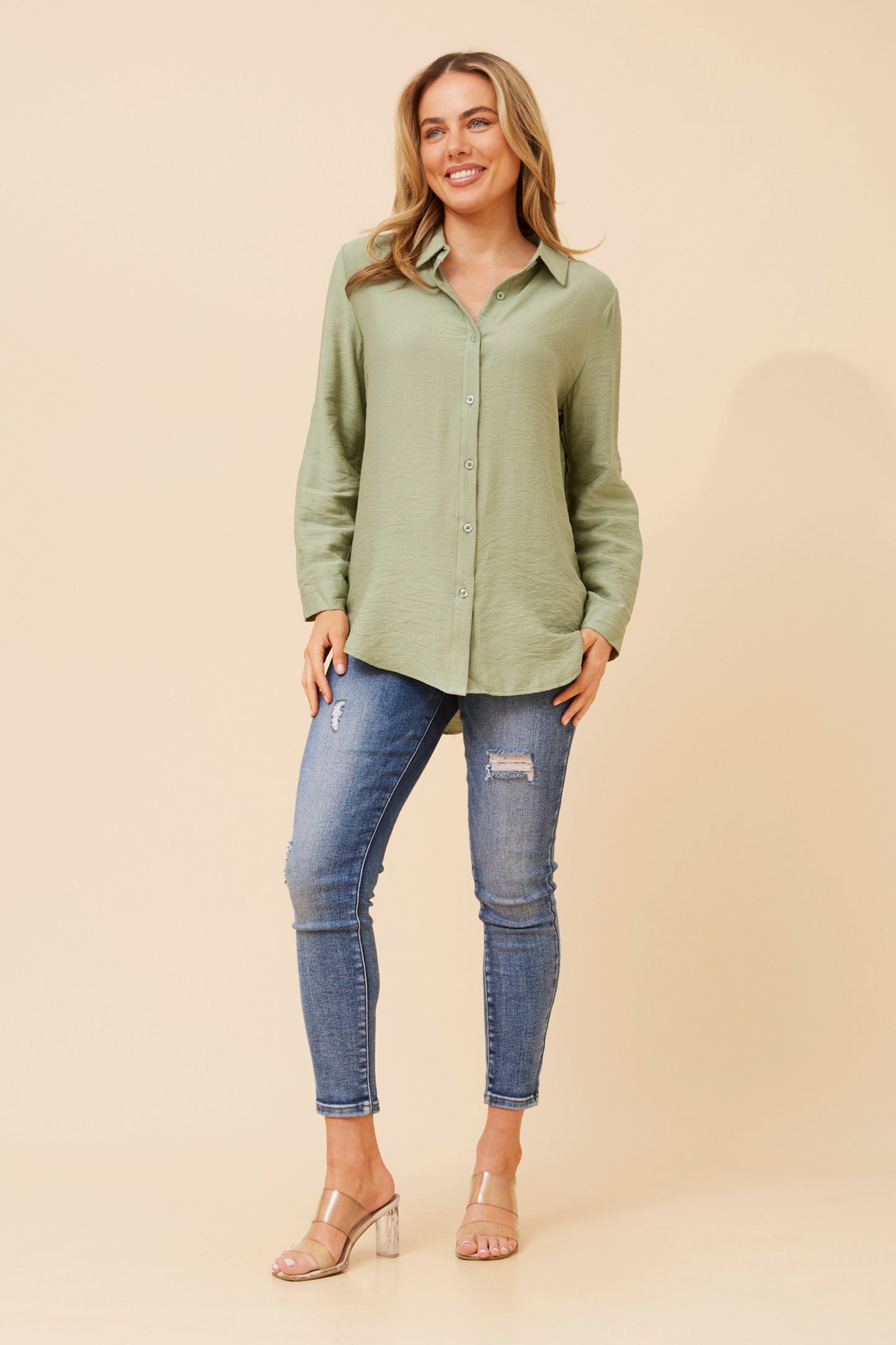 Eboni Shirt Blouse T735074 Sage