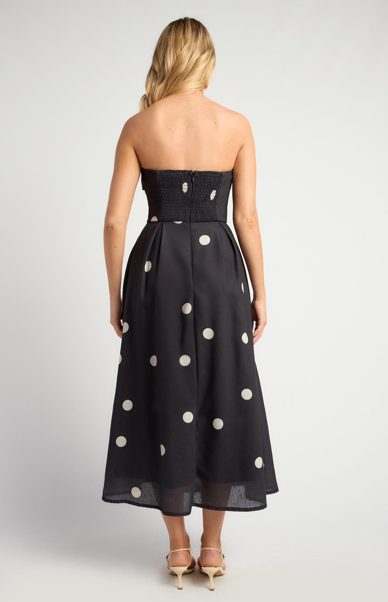 Violette Polkadot Midi Dress