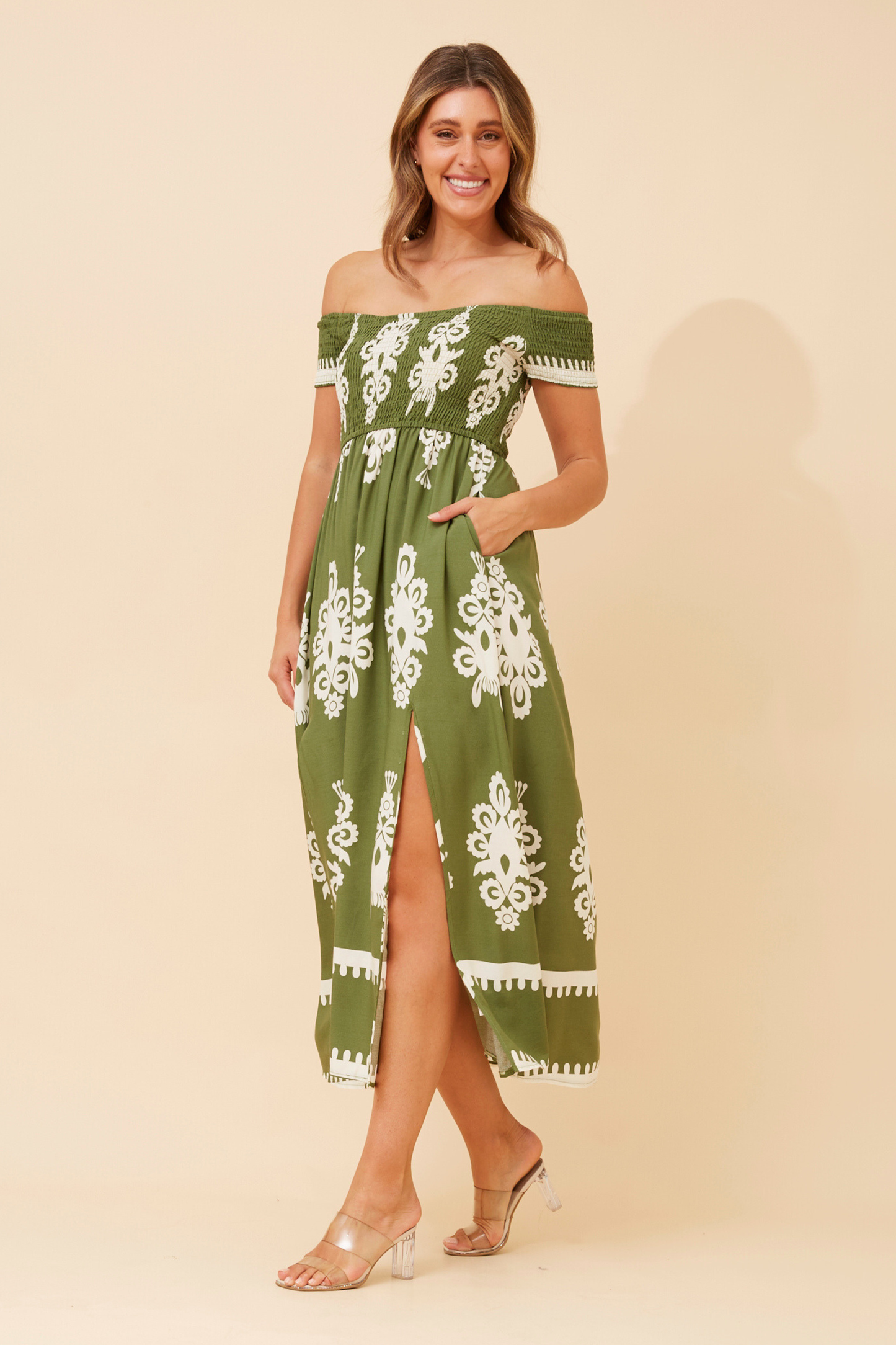 Robin Boho Printed Maxi Dress D523613