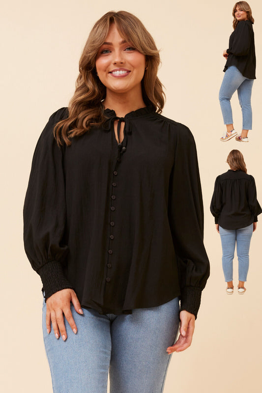 Hazel Black Blouse T525243