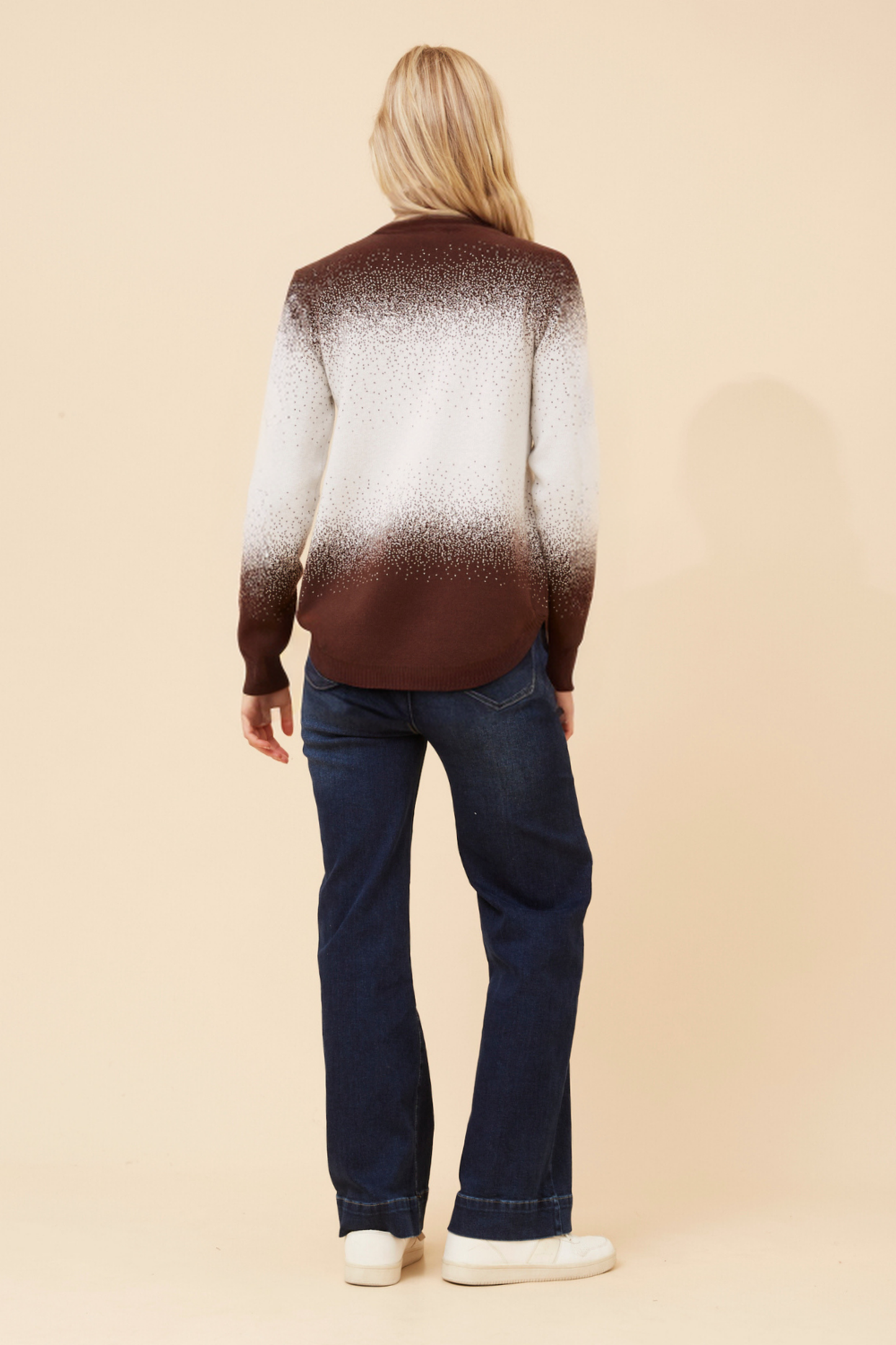 Zeena Pullover with Diamante Details KP522820 Chocolate