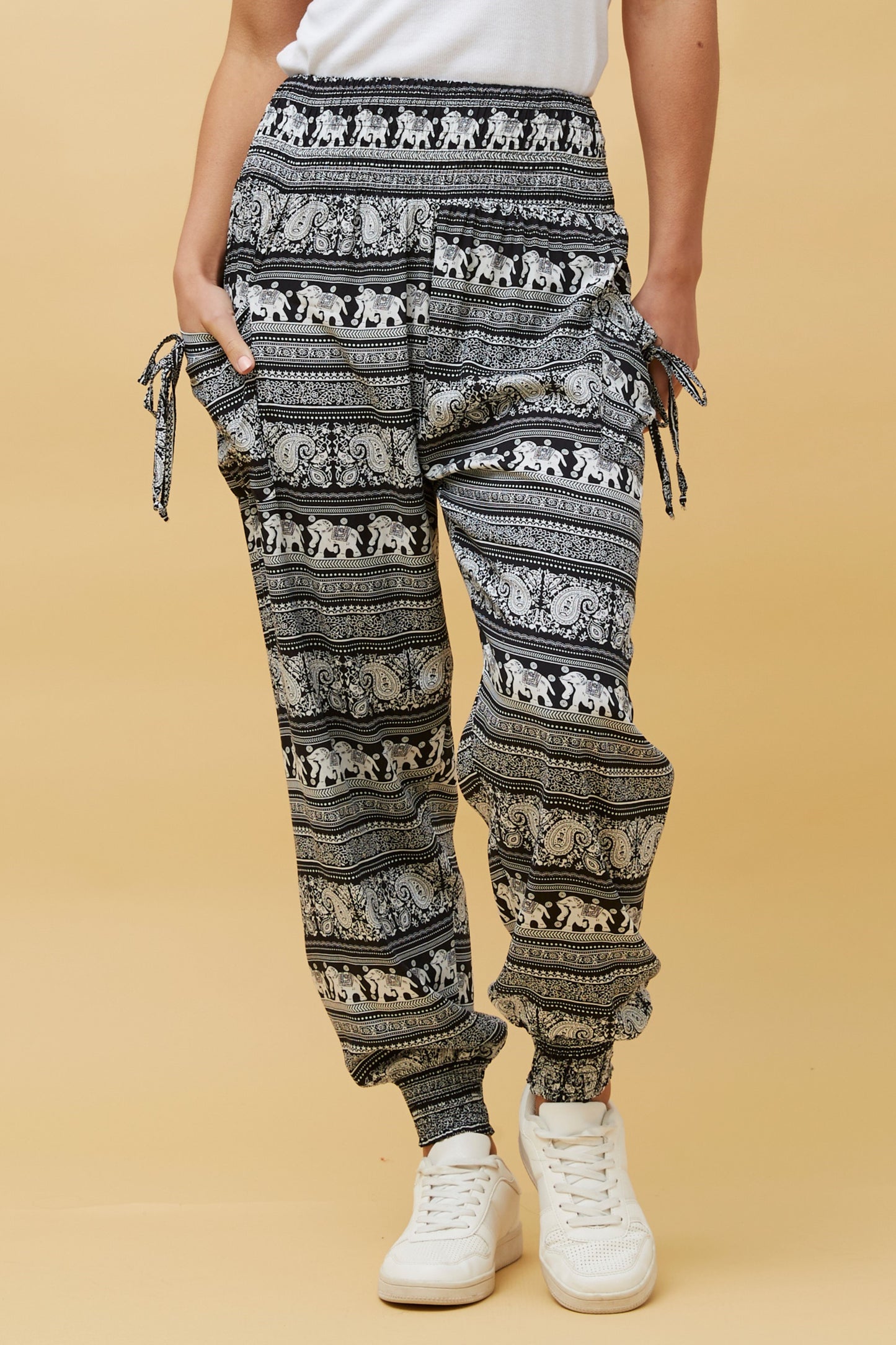 Elephant Printed Harem Pants -  P516732