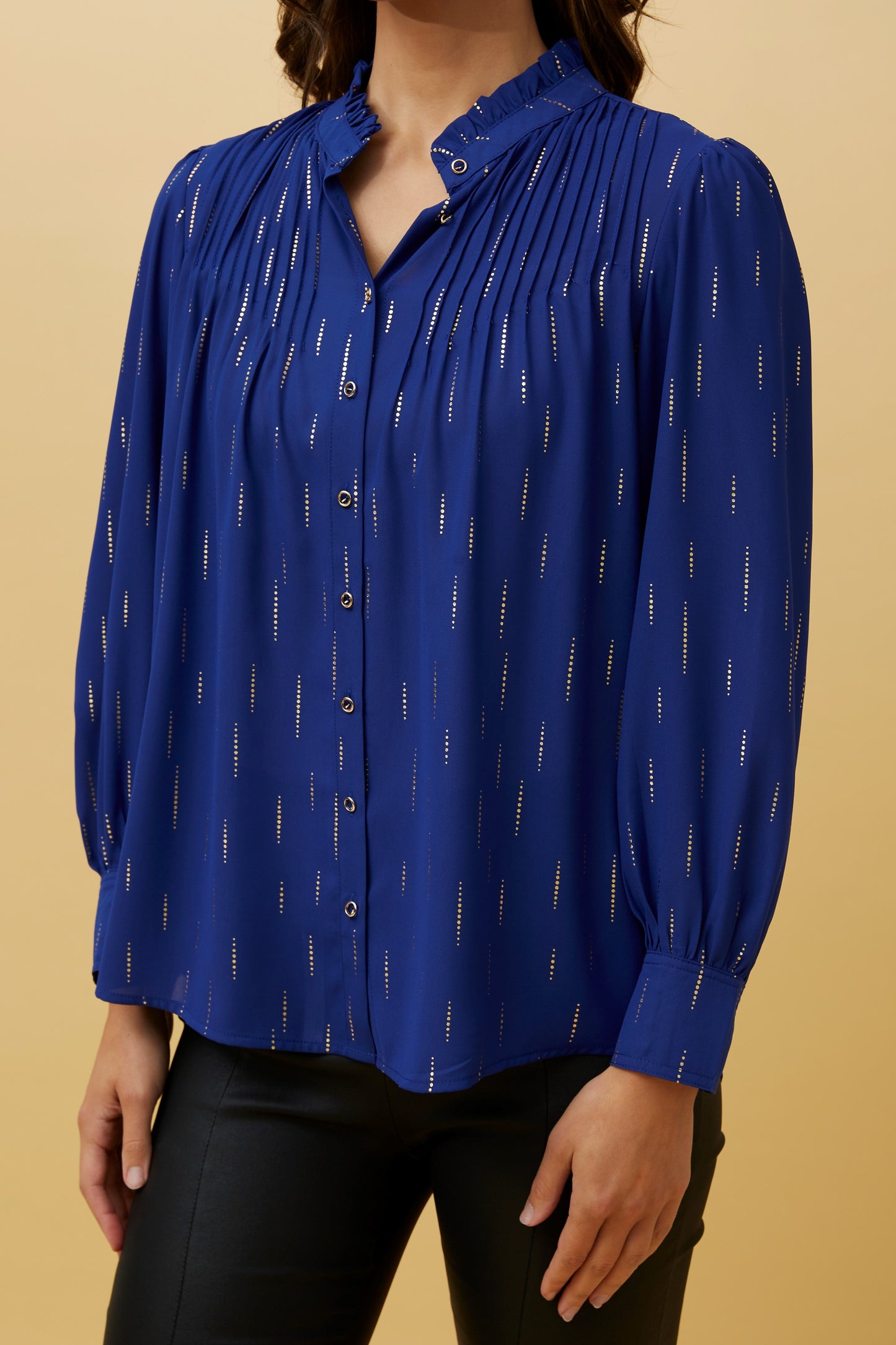 Lila Foil Printed Top T515657 Blue