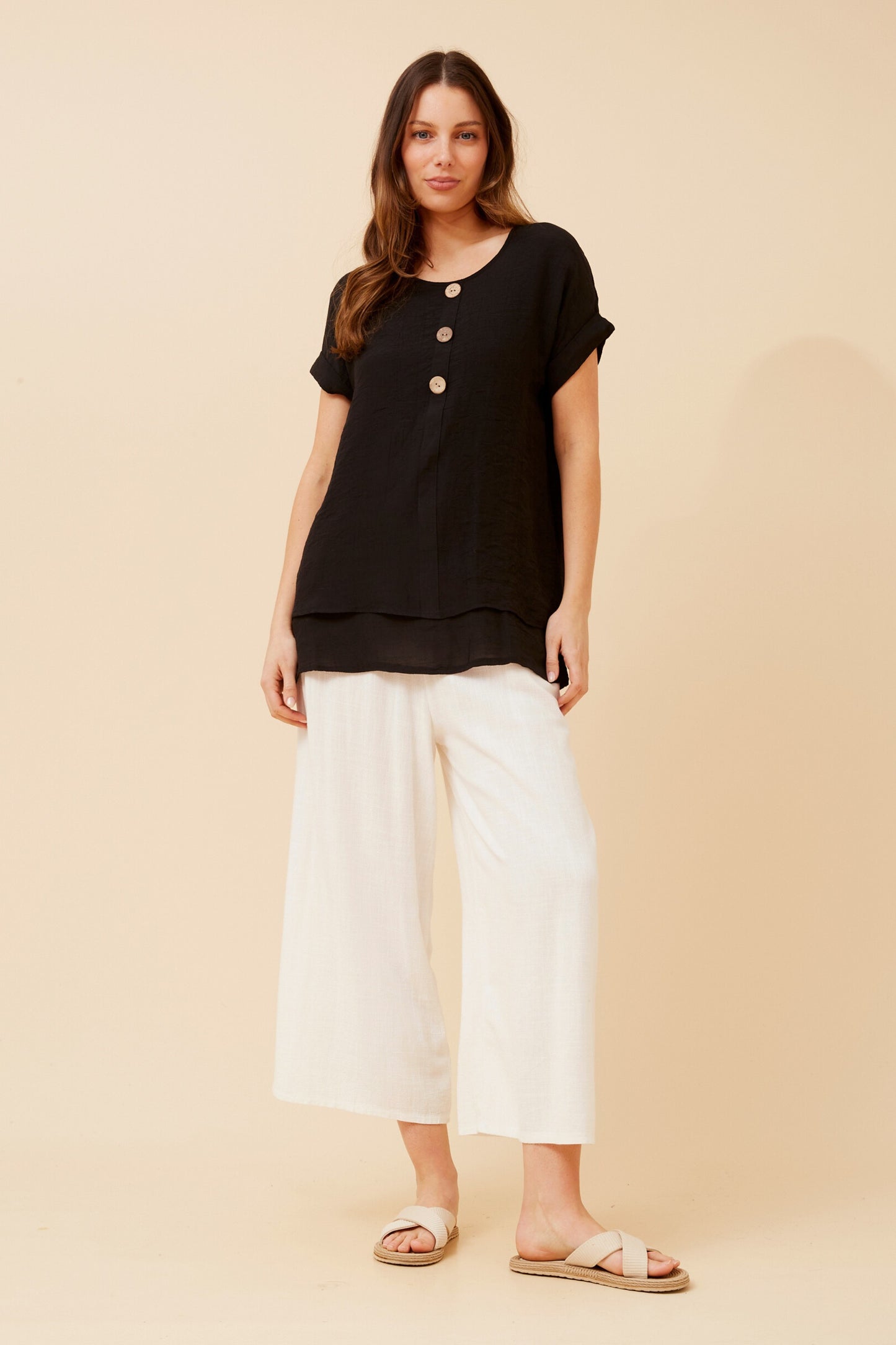 Soraya Double Layer Top T523077 Black